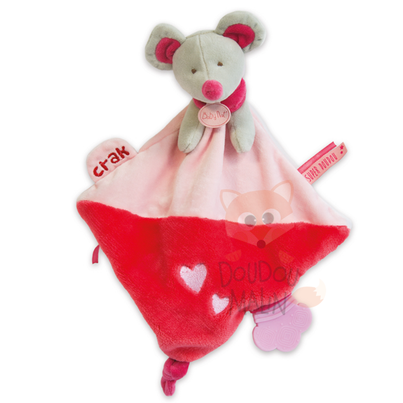 Super souris rose rouge coeur 